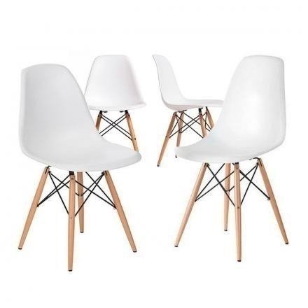 Set x 4 silla Eames Blanca